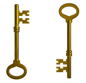 Old Key PBR 03 3D model