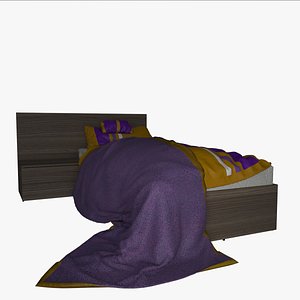 3d v-ray 1 bed mattress model