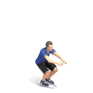 3D animations exercise man