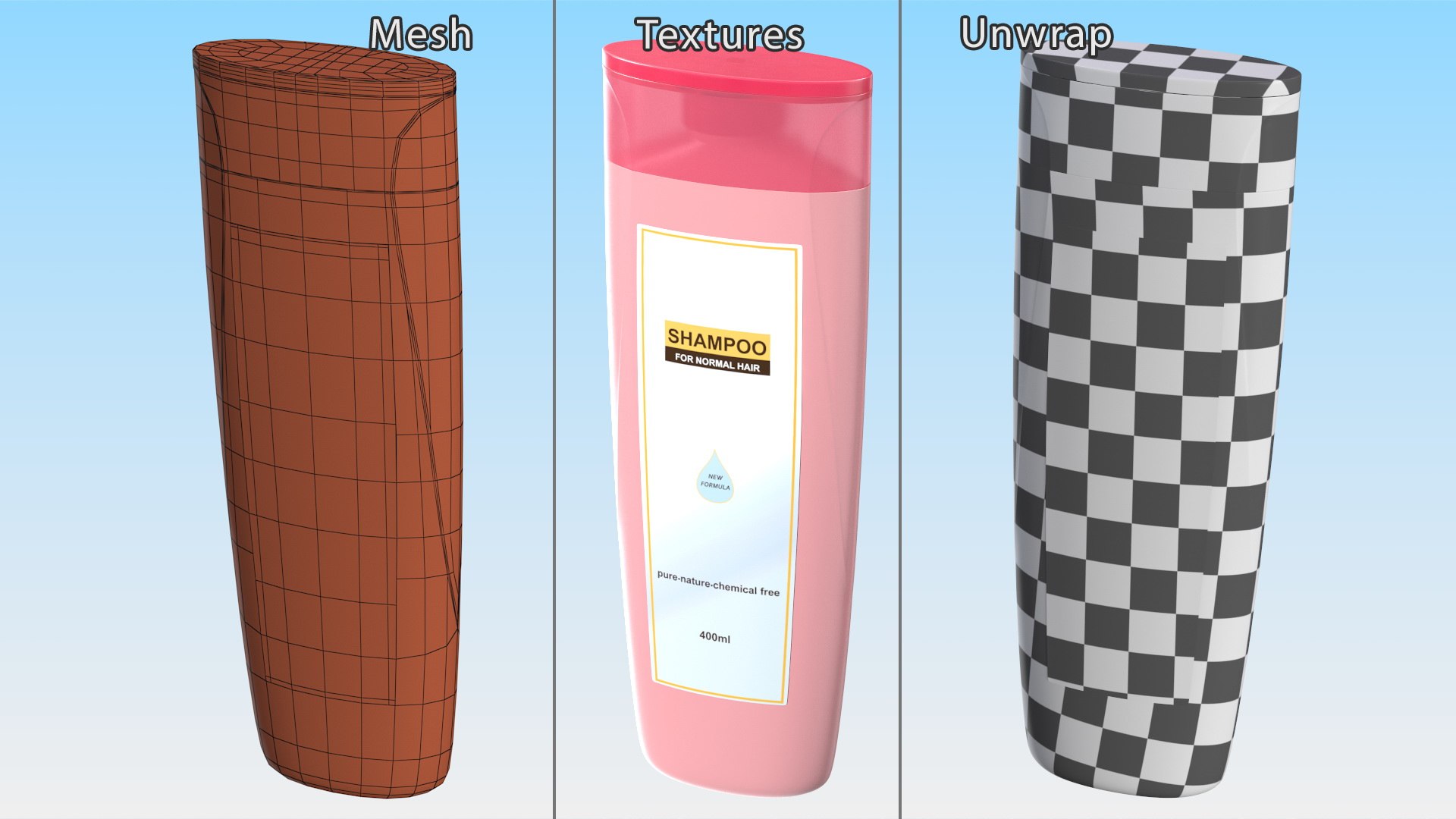 Shampoo Bottle Long Shape Pink 400ml 3D model https://p.turbosquid.com/ts-thumb/Cy/3f4qsl/u2/shampoobottlelongshapepink400mlmb3dmodel014/jpg/1704388568/1920x1080/fit_q87/6b37fe72365ff5845f373e665656576bc49a2026/shampoobottlelongshapepink400mlmb3dmodel014.jpg