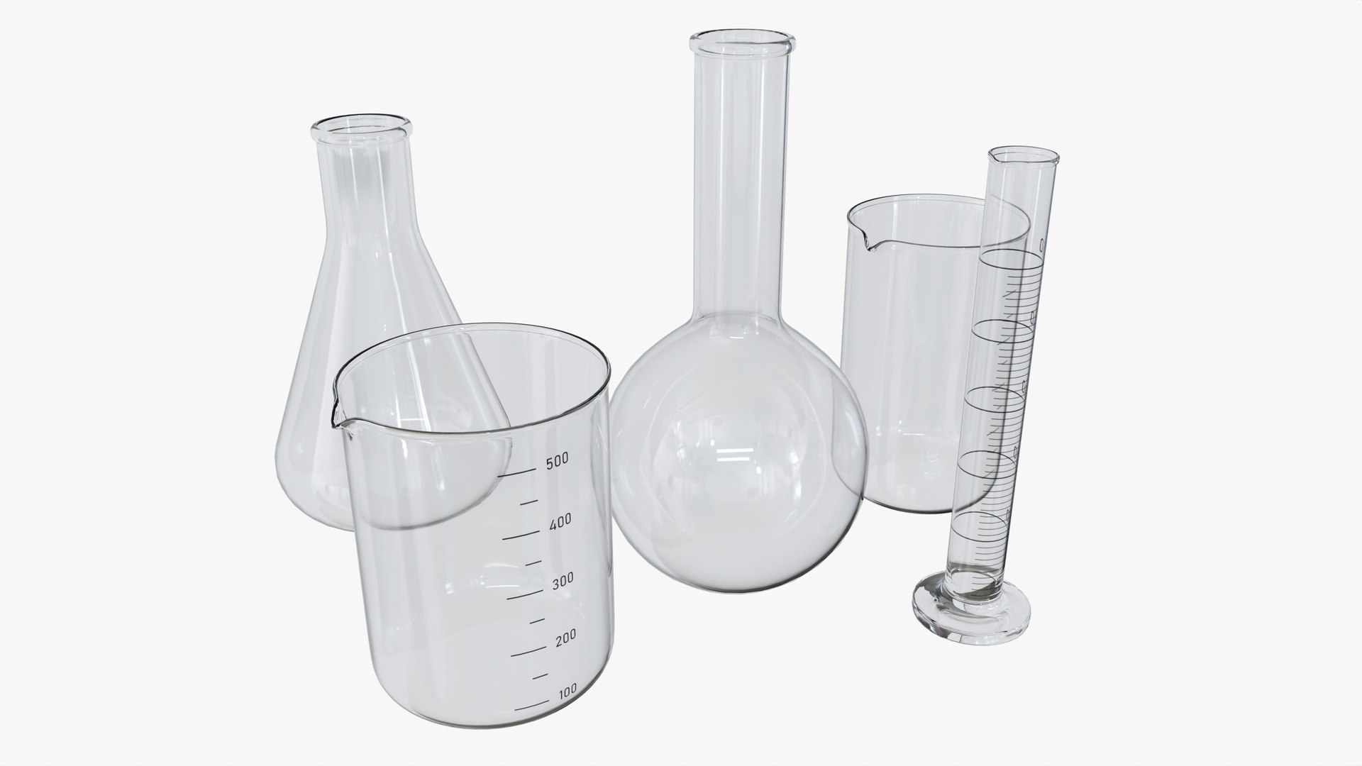 3D Laboratory Glassware Flasks Measuring Cups - TurboSquid 2183472