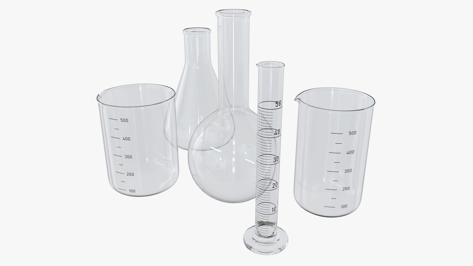 3D Laboratory Glassware Flasks Measuring Cups - TurboSquid 2183472