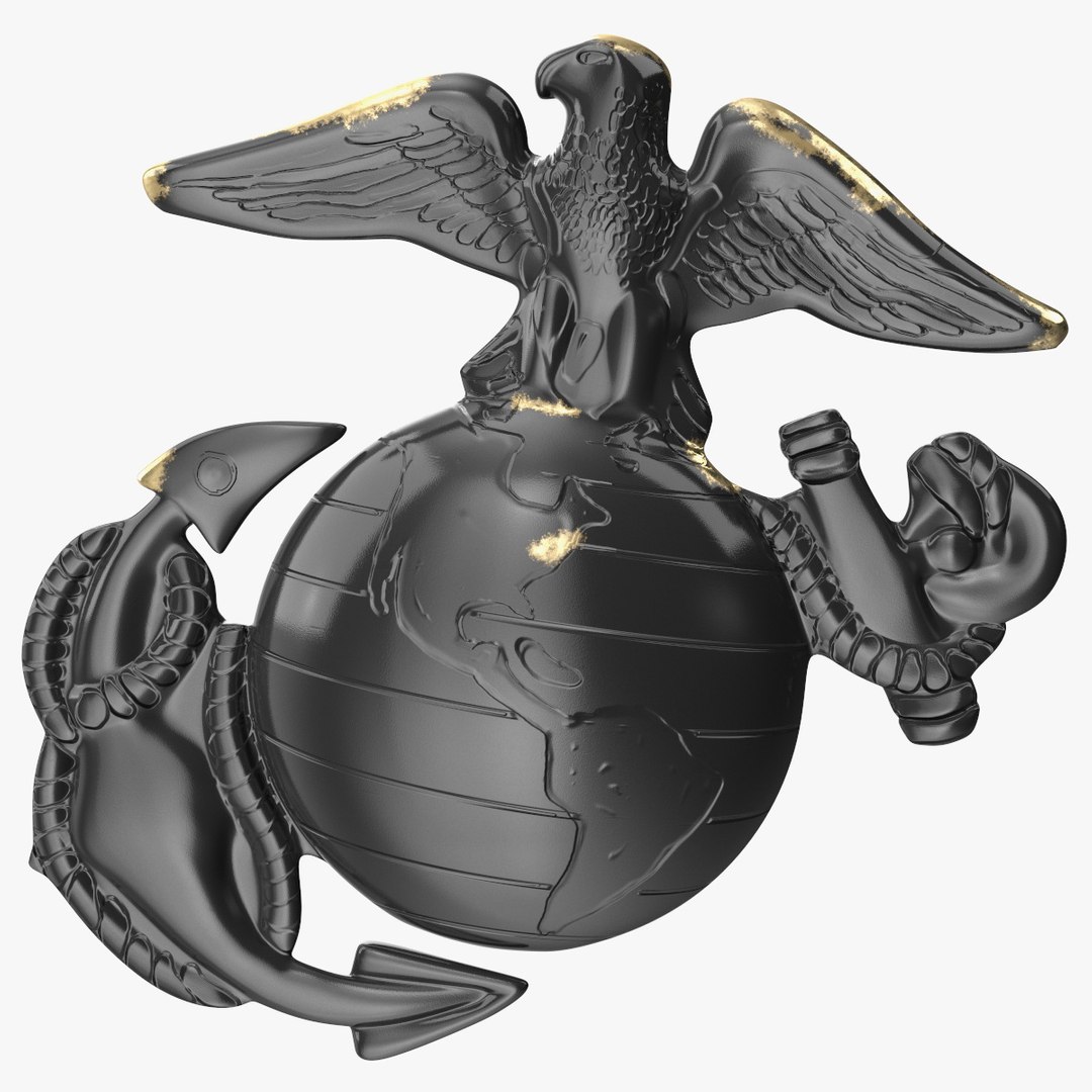 Black Eagle Cockade 3D model for industrial visualization, technical presentation, simulation, product rendering, and animation