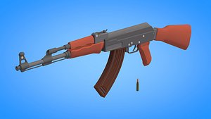 AK47 Weapon with Bullet