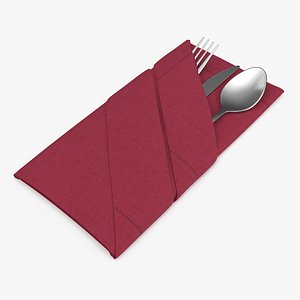 Buffet Napkin Fold with Steel Flatware