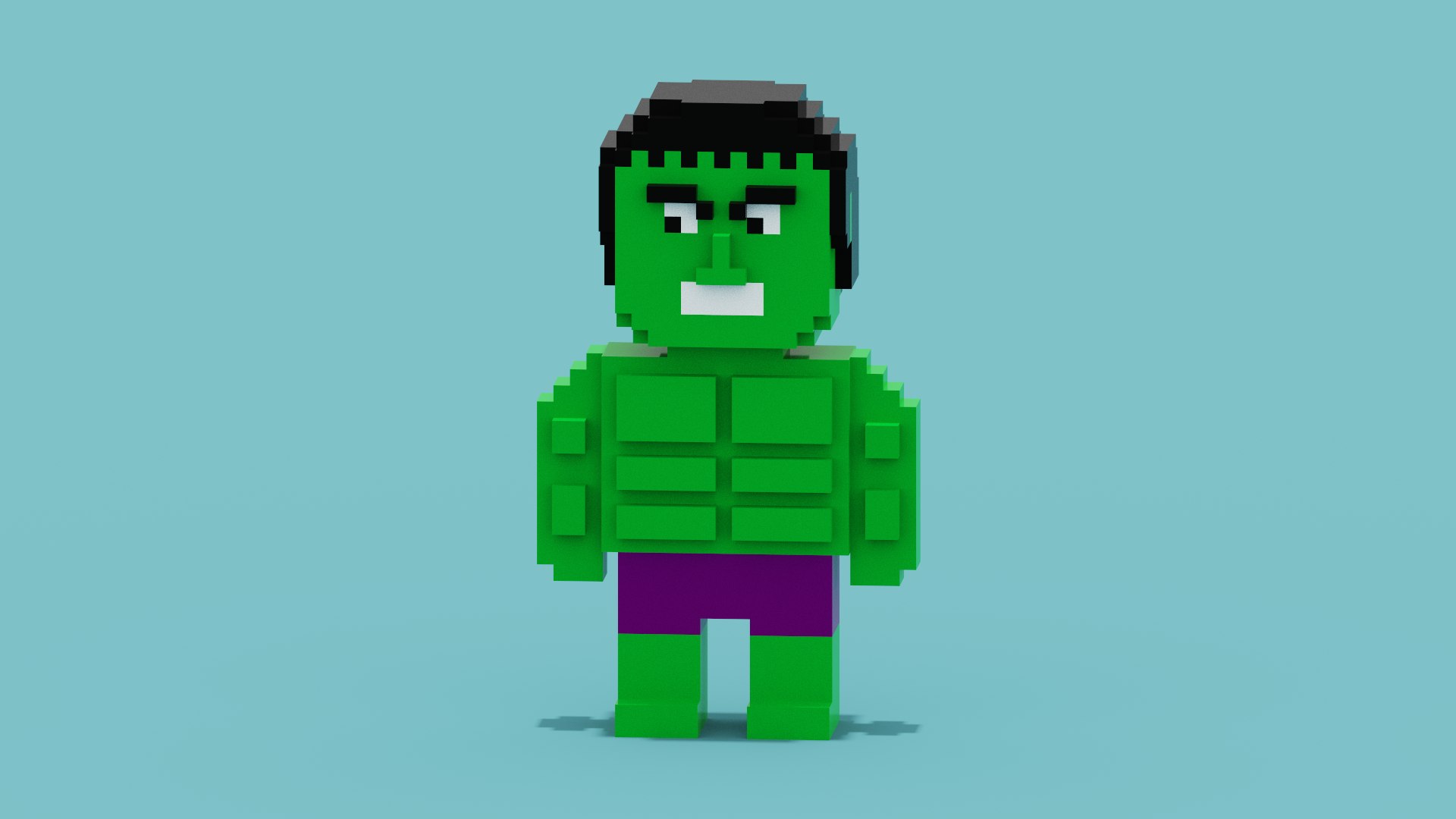 minecraft pixel art hulk