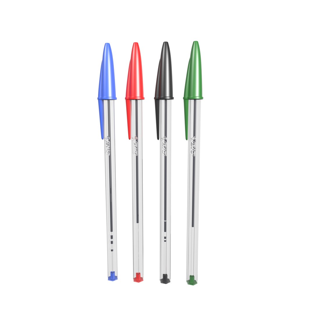 Bic pens 3D model https://p.turbosquid.com/ts-thumb/Cy/KjILMt/TI/bic01/png/1631106534/1920x1080/fit_q87/91c3b0e7169d63e1f9ba155e0dc75833e89619b3/bic01.jpg