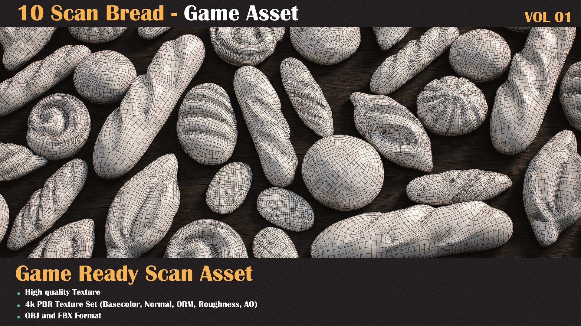 10 Bread Scan Model VOL01 3D Model - TurboSquid 2241321