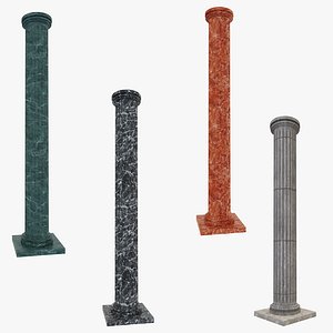 3D Doric Column Collection