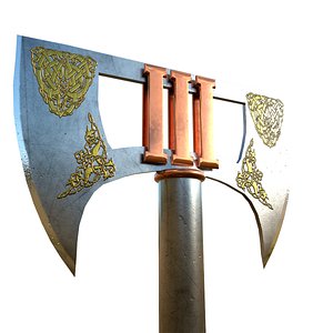 Dwarven Axe PBR game ready 3D model