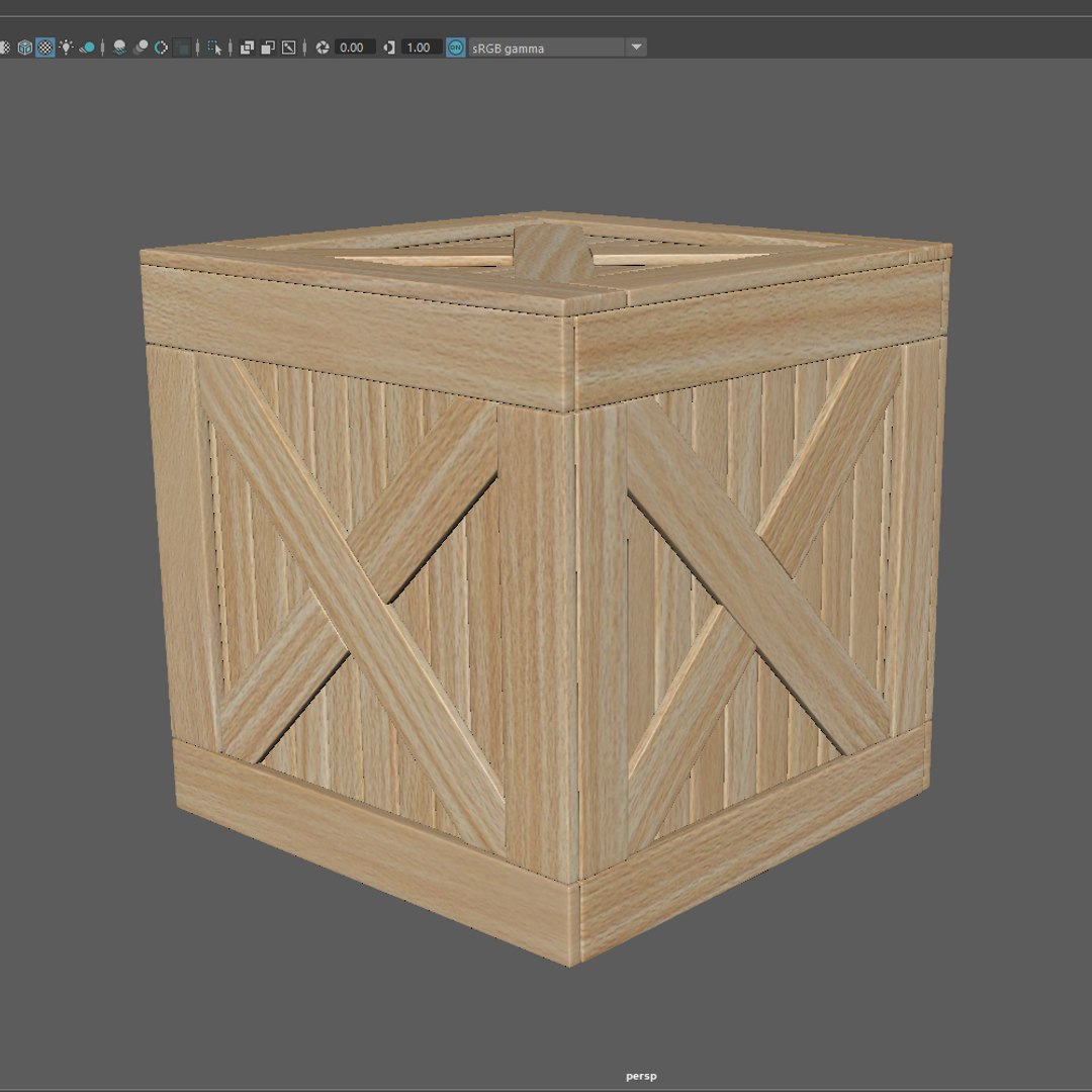 3D Wooden Box Model - TurboSquid 1726396