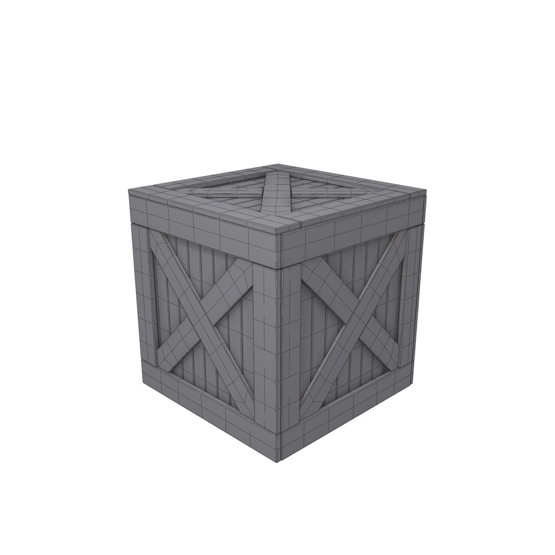 3D Wooden Box Model - TurboSquid 1726396