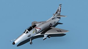Douglas TA-4M Skyhawk V02 USN 3D model