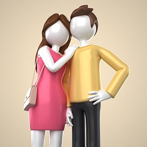 3D model Cartoon Family character C