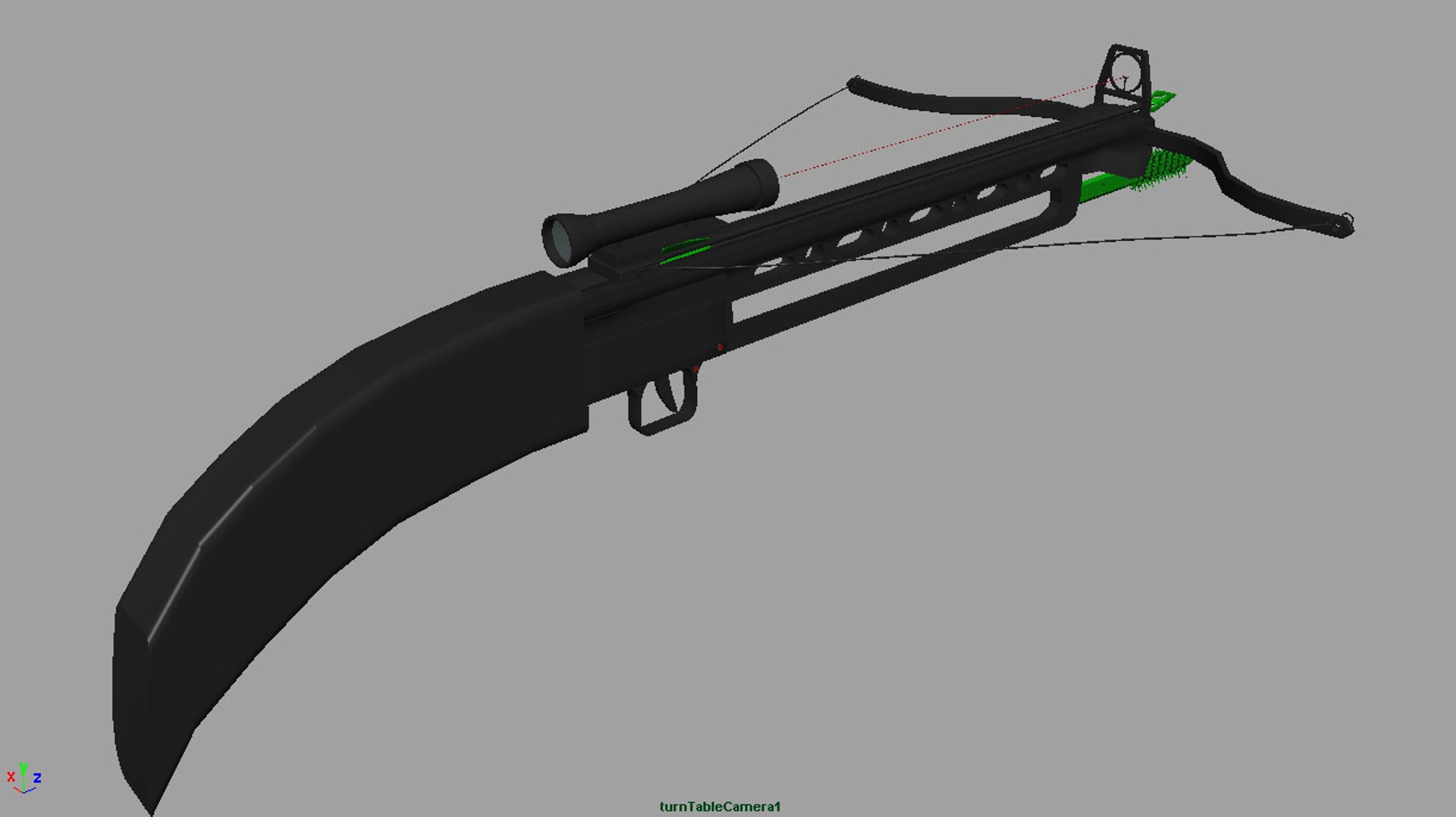 crossbow weapon fbx