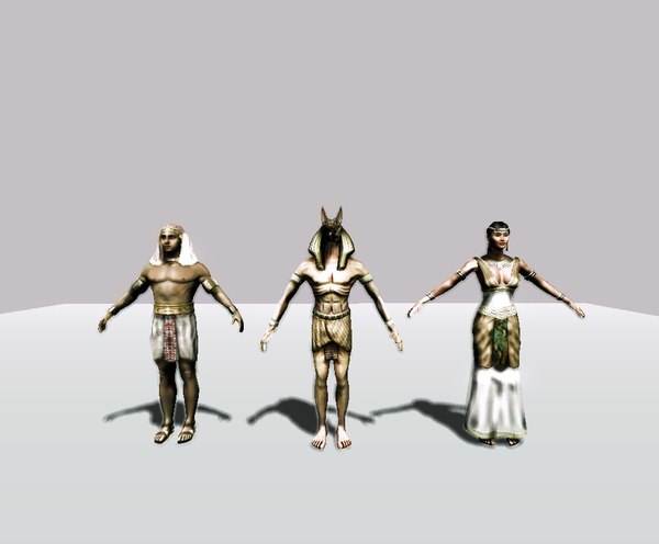 pack egyptians 3d model