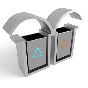 3ds max trash cans
