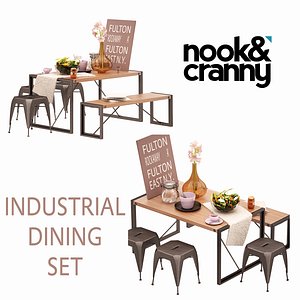 Nook&Cranny Industrial Dining Set