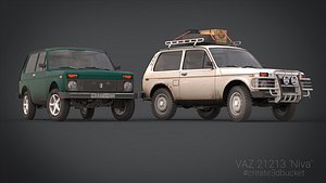 3d model vaz 21213 niva russian