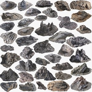 3D Assembly Ground Rock Collection