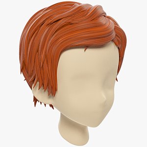 3D model stylized hair mannequin
