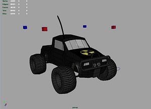 fully rigged rc monster truck 3d model