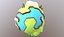 3D planet low-poly model