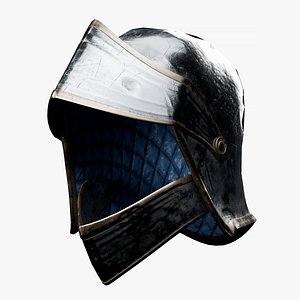 Female Knight Helmet  armor LowPoly