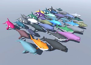 3D group dolphins swimming animation model - TurboSquid 1197522