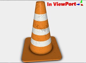 3D traffic cone vr ar model