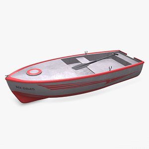 3D Row Boat Low-poly PBR