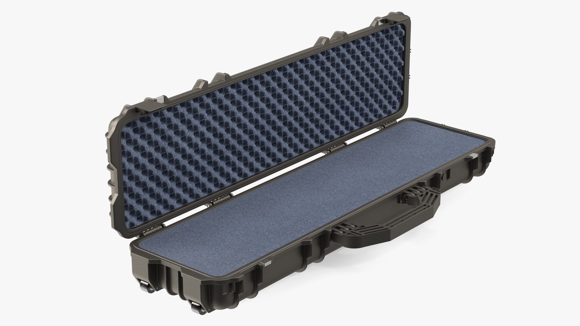 Open Waterproof Rifle Hard Case Black 3D model preview
