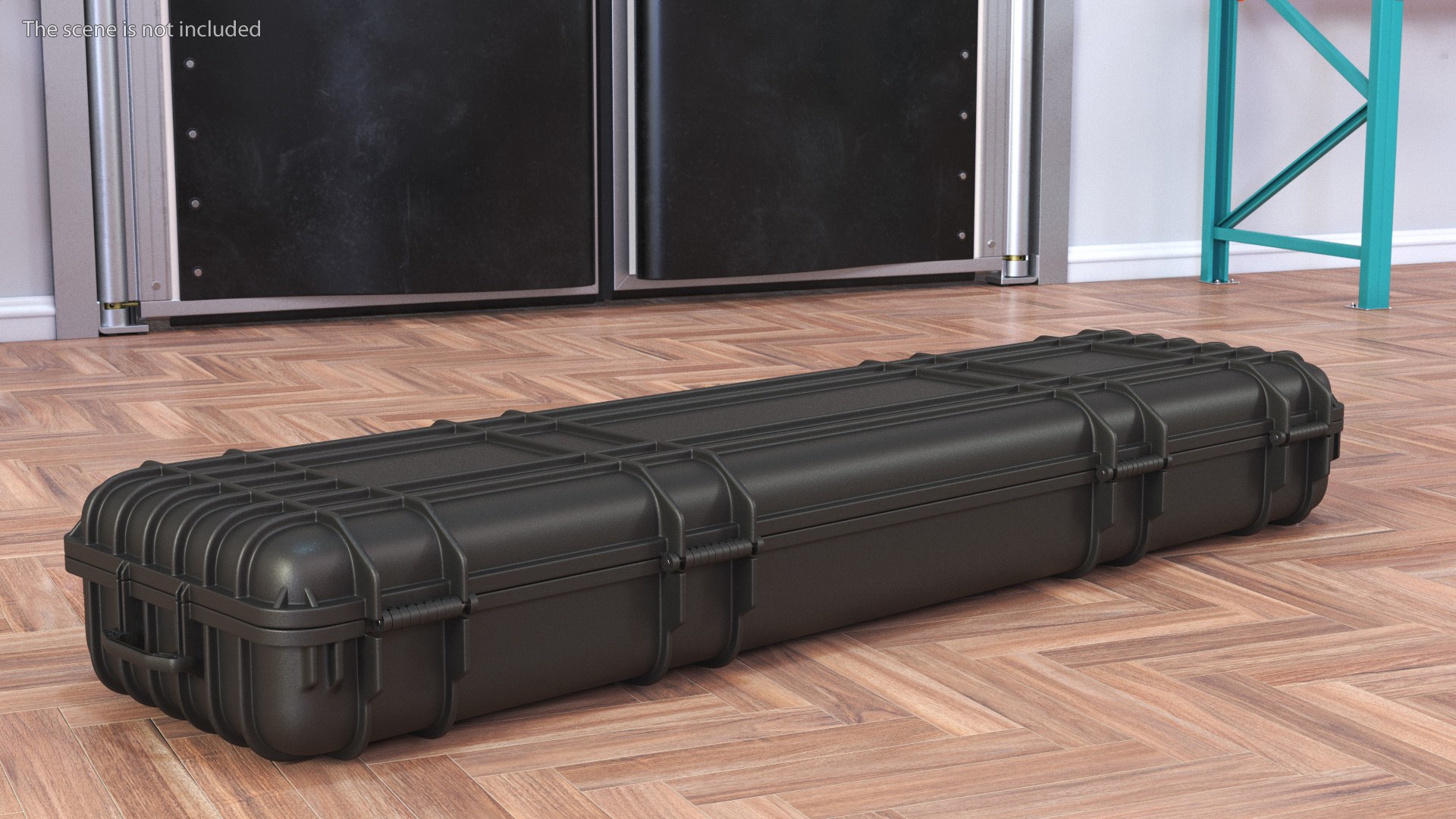 Open Waterproof Rifle Hard Case Black 3D model - TurboSquid 2119153