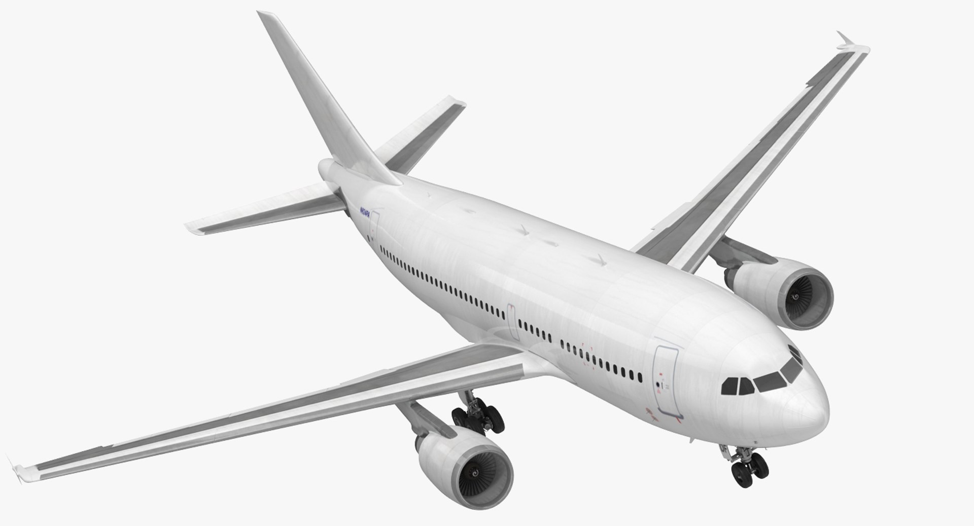 Airbus A310-300 Generic Rigged 3D Model 3D model preview