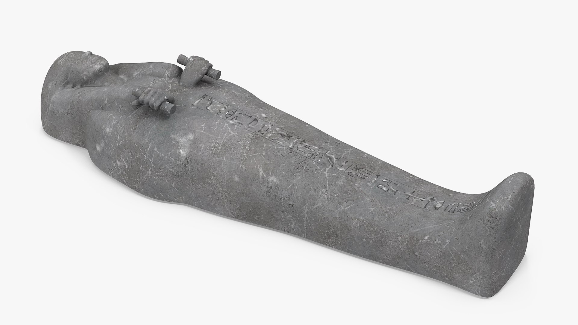 Top Part Stone Egyptian Sarcophagus 3D model preview