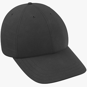 3D Black Baseball Cap model
