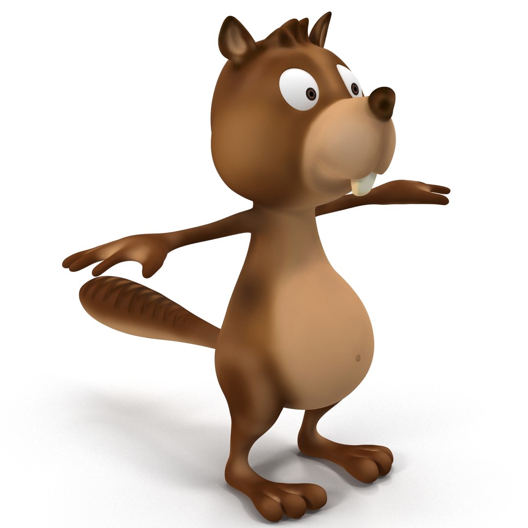 Beaver Cartoon 3d Model