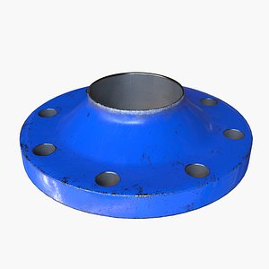 Flange DN100 BLUE 3D model