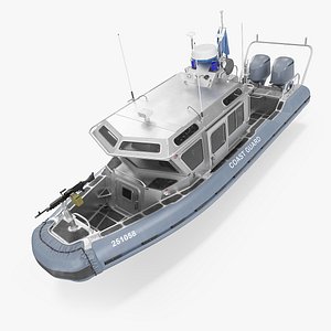 Armed Coast Guard Interceptor Vessel Simplified 3D model
