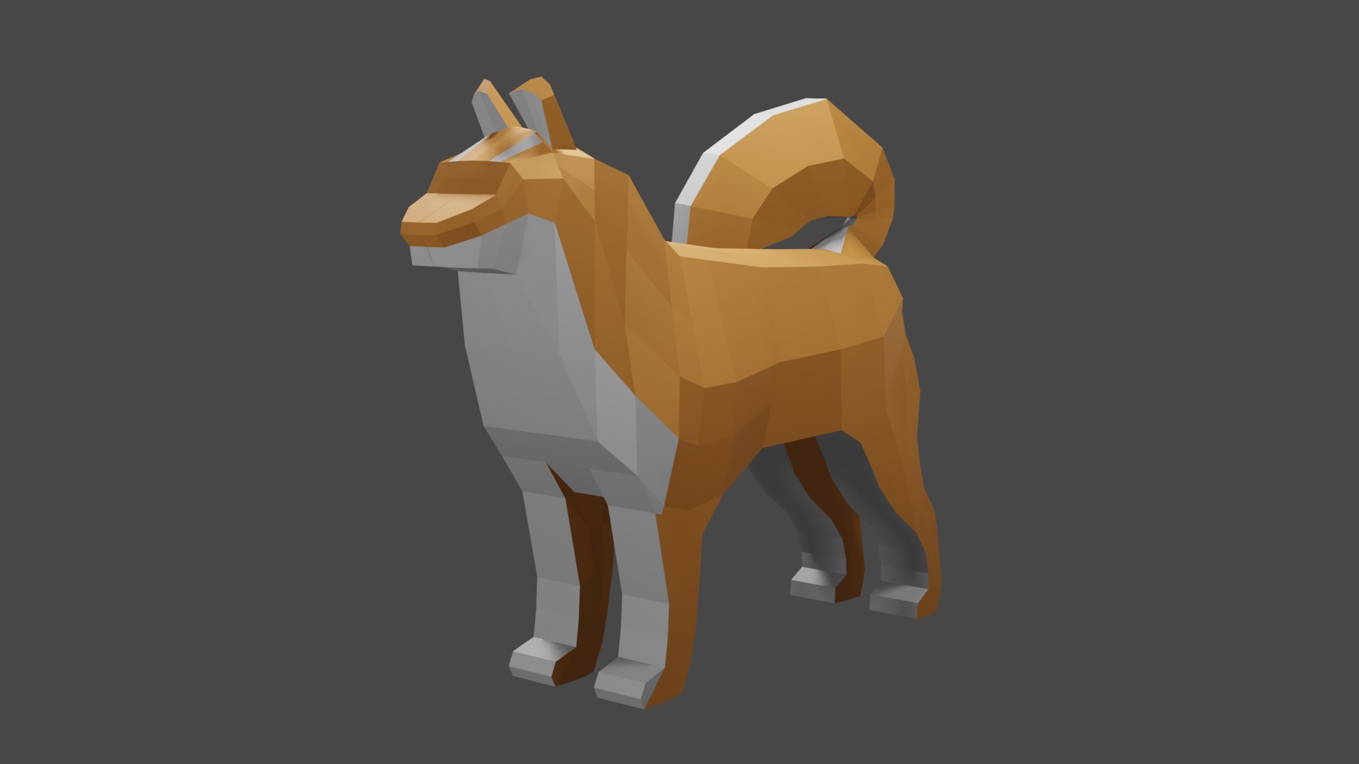 Shiba inu lowpoly 3D model - TurboSquid 1724533