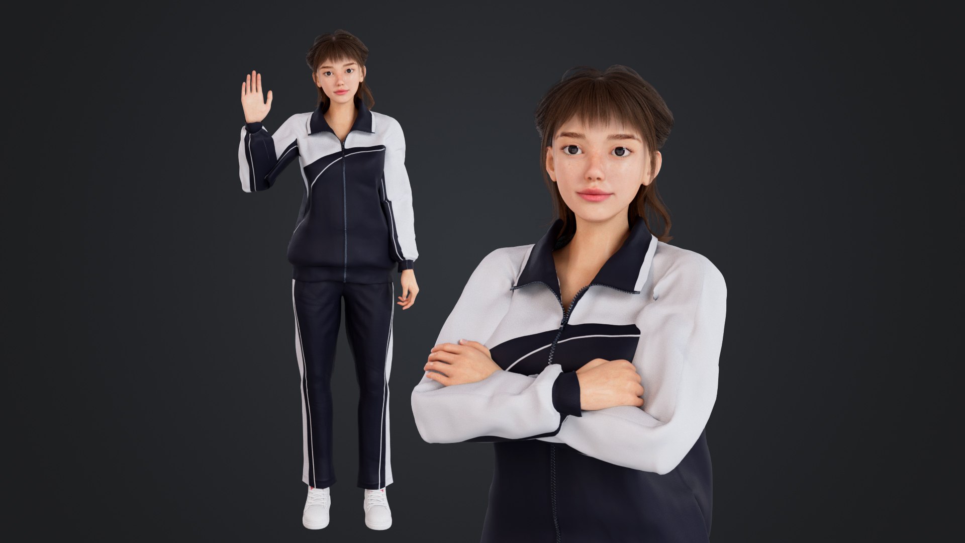 School Girl Model - TurboSquid 2508296