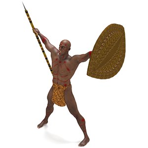 African warrior 3D model