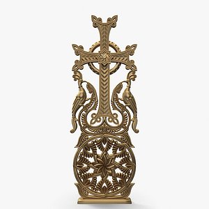 Khachqar Armenian 3D STL model for CNC Carving Cross Stone Khachkar Xachqar