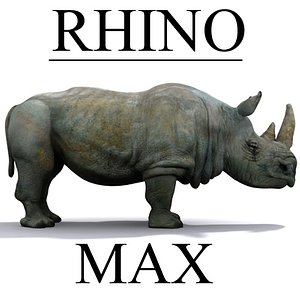 3d rhinoceros model