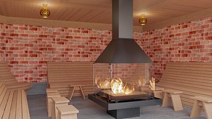 sauna Room - Himalayan salon - spa 3D model