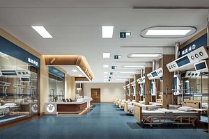 Hospital Reception -  Corridor Lobby Design -  Dental Clinic