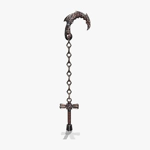 Fantasy Weapon Chain Scythe 3D model
