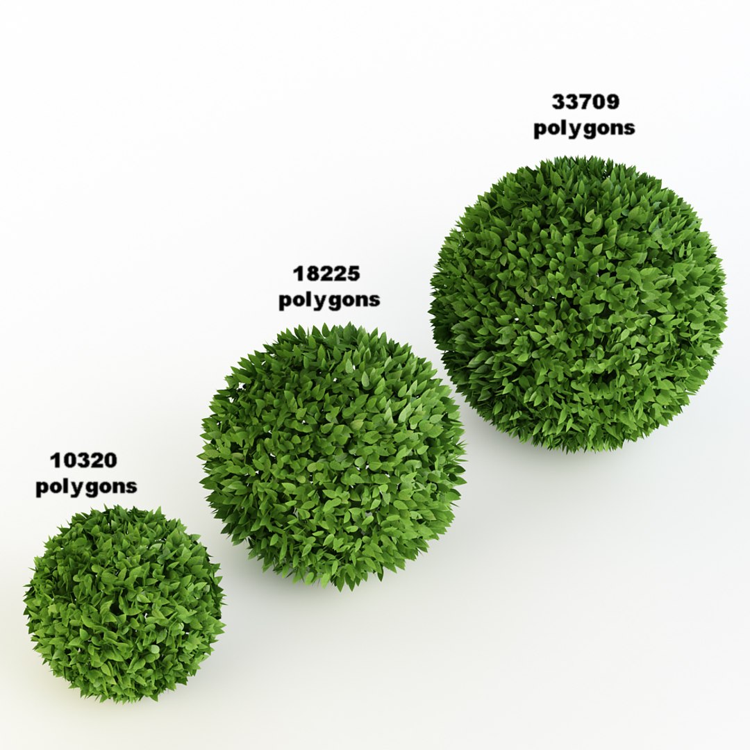 Spherical Bushes 3d Model