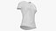 3D T Shirt Worn Female Crew Neck Pose 01 White Blank and Banded Heather model