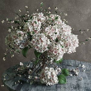 3d flowers hydrangea